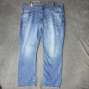 Levis 541 Athletic Taper Mens Blue Medium Wash Stretch Denim Jeans 40x28